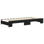 vidaXL Pat de zi cu extensie, negru, 90x200 cm, catifea vidaXL Pat de zi cu extensie, negru, 90x200 cm, catifea