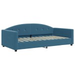 vidaXL Pat de zi cu extensie, albastru, 100x200 cm, catifea