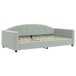 vidaXL Pat de zi cu extensie, gri deschis, 100x200 cm, catifea vidaXL Pat de zi cu extensie, gri deschis, 100x200 cm, catifea