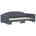 vidaXL Pat de zi cu extensie, gri închis, 100x200 cm, catifea vidaXL Pat de zi cu extensie, gri închis, 100x200 cm, catifea