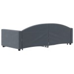 vidaXL Pat de zi cu extensie, gri închis, 90x190 cm, catifea vidaXL Pat de zi cu extensie, gri închis, 90x190 cm, catifea