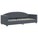 vidaXL Pat de zi cu extensie și saltele gri închis 80x200 cm catifea vidaXL Pat de zi cu extensie și saltele gri închis 80x200 cm catifea