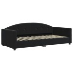 vidaXL Pat de zi cu extensie și saltea, negru, 90x200 cm, catifea vidaXL Pat de zi cu extensie și saltea, negru, 90x200 cm, catifea