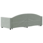 vidaXL Pat de zi cu extensie și sertare, gri deschis 80x200 cm catifea