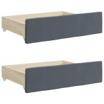 vidaXL Pat de zi cu extensie și sertare gri închis 90x200 cm catifea vidaXL Pat de zi cu extensie și sertare gri închis 90x200 cm catifea