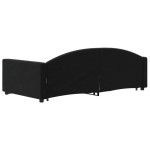 vidaXL Pat de zi cu extensie și sertare, negru, 90x200 cm, catifea vidaXL Pat de zi cu extensie și sertare, negru, 90x200 cm, catifea