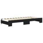 vidaXL Pat de zi cu extensie și sertare, negru, 90x200 cm, catifea vidaXL Pat de zi cu extensie și sertare, negru, 90x200 cm, catifea