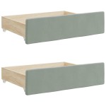 vidaXL Pat de zi cu extensie și sertare, gri deschis 90x190 cm catifea