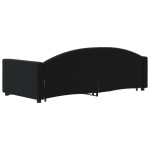vidaXL Pat de zi cu extensie și sertare, negru, 90x190 cm, catifea vidaXL Pat de zi cu extensie și sertare, negru, 90x190 cm, catifea