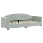 vidaXL Pat de zi cu extensie și sertare, gri deschis 80x200 cm catifea