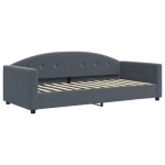 vidaXL Pat de zi cu extensie și sertare gri închis 90x200 cm catifea