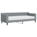 vidaXL Pat de zi cu saltea, gri deschis, 80x200 cm, textil