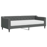 vidaXL Pat de zi cu saltea, gri închis, 80x200 cm, textil