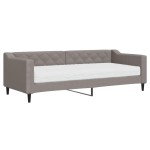 vidaXL Pat de zi cu saltea, gri taupe, 80x200 cm, textil