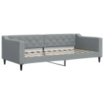 vidaXL Pat de zi cu saltea, gri deschis, 90x200 cm, textil vidaXL Pat de zi cu saltea, gri deschis, 90x200 cm, textil