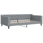 vidaXL Pat de zi cu saltea, gri deschis, 100x200 cm, textil