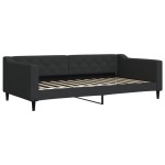 vidaXL Pat de zi cu saltea, negru, 100x200 cm, textil