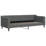 vidaXL Pat de zi cu extensie, gri închis, 80x200 cm, textil