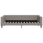 vidaXL Pat de zi cu extensie, gri taupe, 80x200 cm, textil