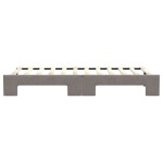 vidaXL Pat de zi cu extensie, gri taupe, 80x200 cm, textil