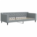 vidaXL Pat de zi cu extensie, gri deschis, 90x200 cm, textil vidaXL Pat de zi cu extensie, gri deschis, 90x200 cm, textil