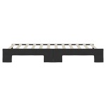vidaXL Pat de zi cu extensie, negru, 90x200 cm, textil