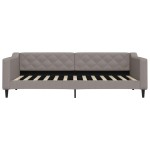vidaXL Pat de zi cu extensie, gri taupe, 90x200 cm, textil