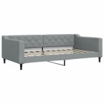 vidaXL Pat de zi cu extensie, gri deschis, 100x200 cm, textil vidaXL Pat de zi cu extensie, gri deschis, 100x200 cm, textil