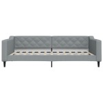 vidaXL Pat de zi cu extensie, gri deschis, 100x200 cm, textil vidaXL Pat de zi cu extensie, gri deschis, 100x200 cm, textil