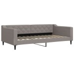 vidaXL Pat de zi cu extensie, gri taupe, 100x200 cm, textil vidaXL Pat de zi cu extensie, gri taupe, 100x200 cm, textil