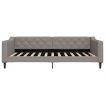 vidaXL Pat de zi cu extensie, gri taupe, 100x200 cm, textil vidaXL Pat de zi cu extensie, gri taupe, 100x200 cm, textil