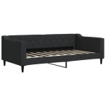 vidaXL Pat de zi cu extensie, negru, 90x190 cm, textil vidaXL Pat de zi cu extensie, negru, 90x190 cm, textil