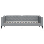 vidaXL Pat de zi cu extensie și sertare, gri deschis, 80x200 cm textil