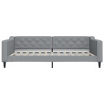 vidaXL Pat de zi cu extensie și sertare, gri deschis 100x200 cm textil