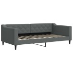 vidaXL Pat de zi cu extensie și sertare, gri închis, 90x190cm, textil vidaXL Pat de zi cu extensie și sertare, gri închis, 90x190cm, textil