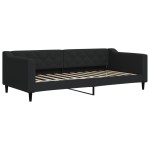 vidaXL Pat de zi cu extensie și sertare, negru, 90x200 cm, textil vidaXL Pat de zi cu extensie și sertare, negru, 90x200 cm, textil