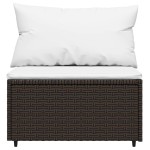 vidaXL Set mobilier de grădină cu perne, 4 piese, maro, poliratan vidaXL Set mobilier de grădină cu perne, 4 piese, maro, poliratan