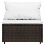 vidaXL Set mobilier de grădină cu perne, 3 piese, maro, poliratan vidaXL Set mobilier de grădină cu perne, 3 piese, maro, poliratan