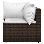 vidaXL Set mobilier de grădină cu perne, 3 piese, maro, poliratan vidaXL Set mobilier de grădină cu perne, 3 piese, maro, poliratan