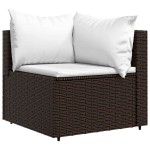 vidaXL Set mobilier de grădină cu perne, 4 piese, maro, poliratan vidaXL Set mobilier de grădină cu perne, 4 piese, maro, poliratan