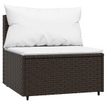 vidaXL Set mobilier de grădină cu perne, 4 piese, maro, poliratan vidaXL Set mobilier de grădină cu perne, 4 piese, maro, poliratan