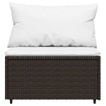 vidaXL Set mobilier de grădină cu perne, 4 piese, maro, poliratan vidaXL Set mobilier de grădină cu perne, 4 piese, maro, poliratan