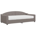 vidaXL Pat de zi cu saltea, gri taupe, 90x200 cm, textil vidaXL Pat de zi cu saltea, gri taupe, 90x200 cm, textil