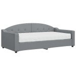 vidaXL Pat de zi cu saltea, gri deschis, 90x190 cm, textil