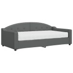 vidaXL Pat de zi cu saltea, gri închis, 90x190 cm, textil