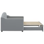 vidaXL Pat de zi cu extensie, gri deschis, 80x200 cm, textil vidaXL Pat de zi cu extensie, gri deschis, 80x200 cm, textil