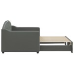 vidaXL Pat de zi cu extensie, gri închis, 80x200 cm, textil vidaXL Pat de zi cu extensie, gri închis, 80x200 cm, textil
