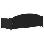 vidaXL Pat de zi cu extensie, negru, 80x200 cm, textil vidaXL Pat de zi cu extensie, negru, 80x200 cm, textil