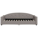 vidaXL Pat de zi cu extensie, gri taupe, 80x200 cm, textil vidaXL Pat de zi cu extensie, gri taupe, 80x200 cm, textil