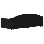 vidaXL Pat de zi cu extensie, negru, 90x200 cm, textil vidaXL Pat de zi cu extensie, negru, 90x200 cm, textil